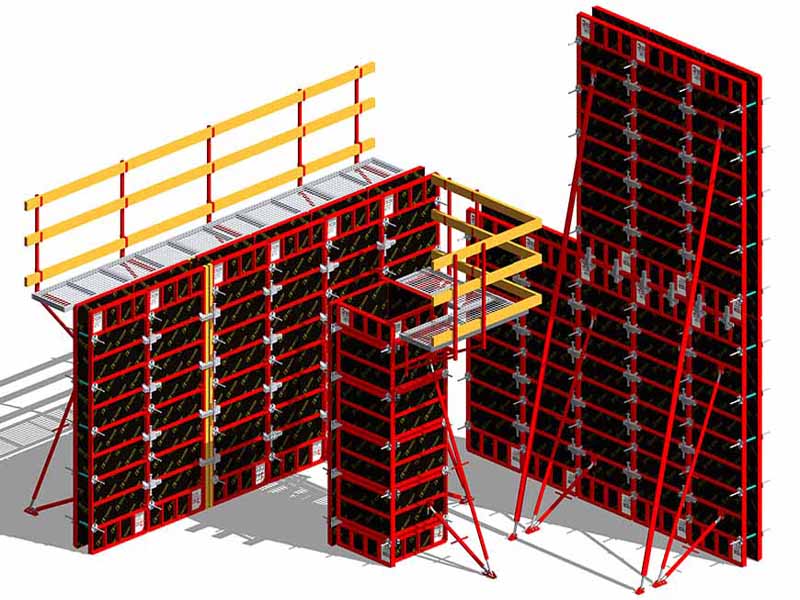 Concept spécifique de Formworks pour la colonne et l'installation